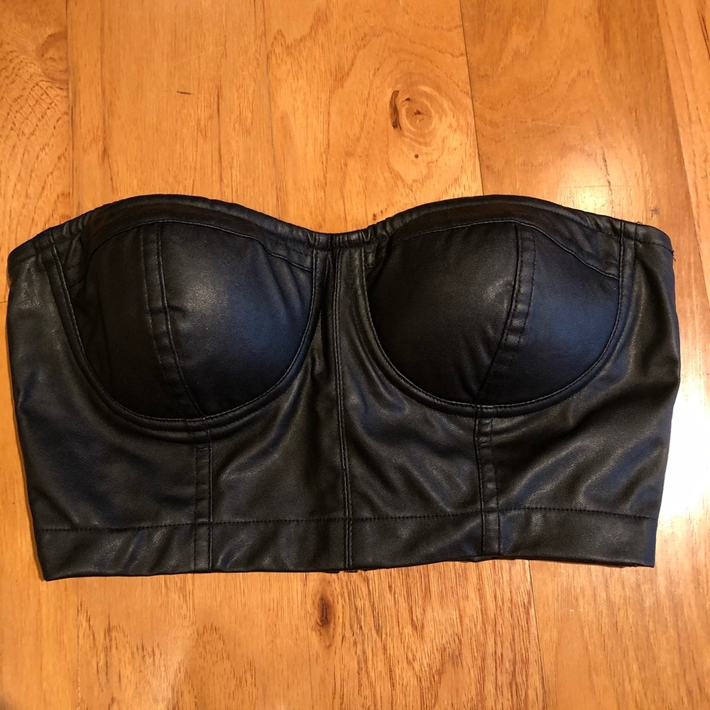 Forever 21 Faux Leather Crop Top